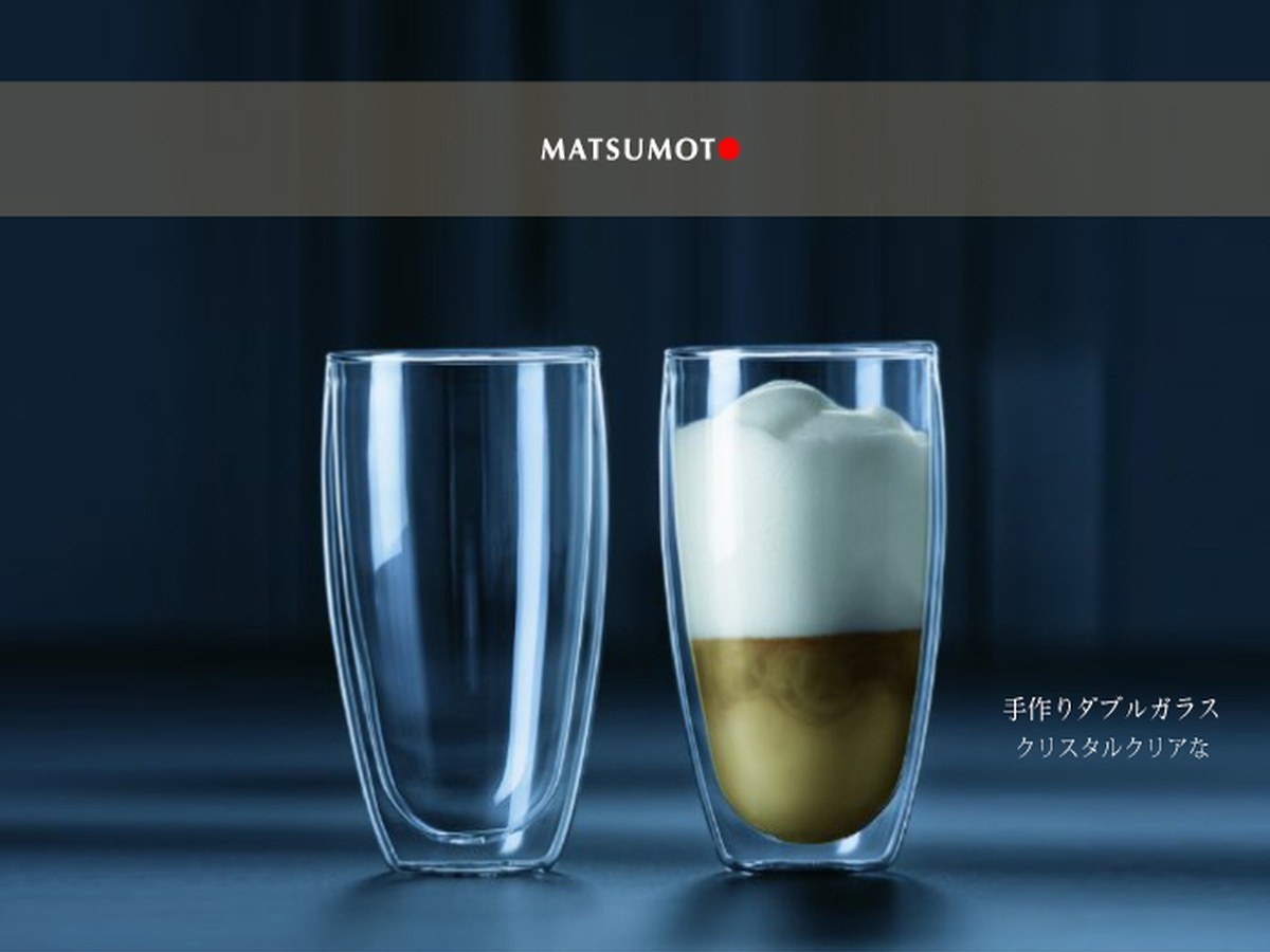 MATSUMOTO 雙層玻璃杯 450ML情境照